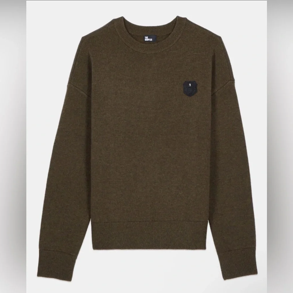 THE KOOPLES OLIVE GREEN WOOL BLEND SWEATER